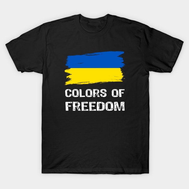 Colors of Freedom - Ukrainian Patriotic T-Shirt by Yasna